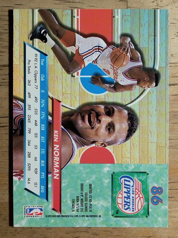 1992-93 Ultra #86 Ken Norman