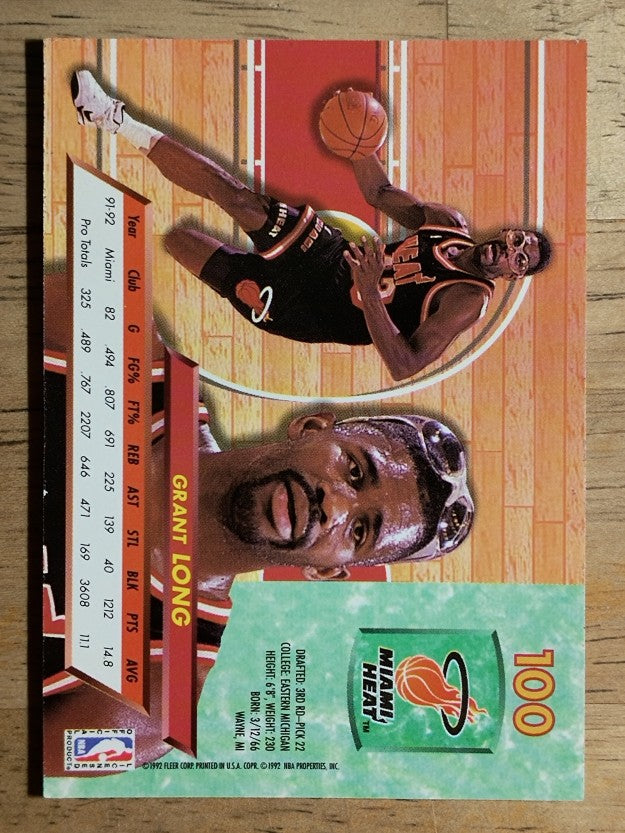 1992-93 Ultra #100 Grant Long