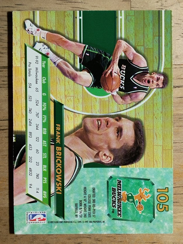 1992-93 Ultra #105 Frank Brickowski