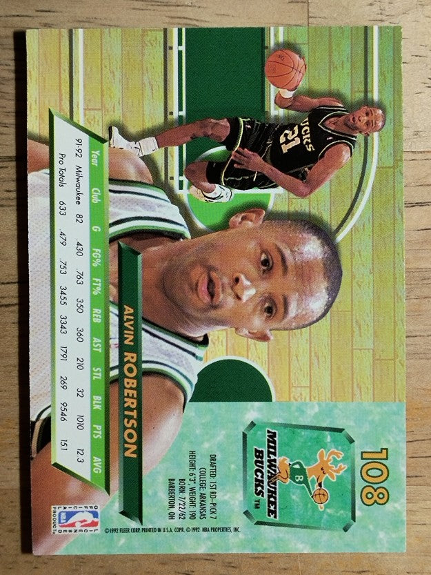 1992-93 Ultra #108 Alvin Robertson