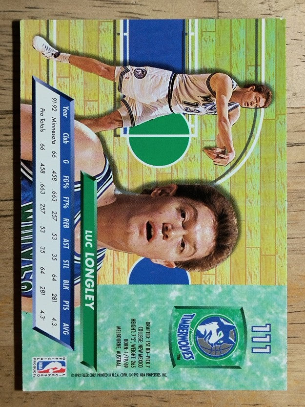 1992-93 Ultra #111 Luc Longley