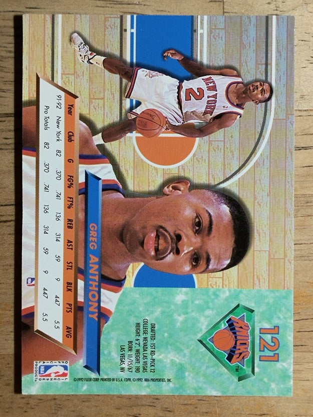 1992-93 Ultra #121 Greg Anthony