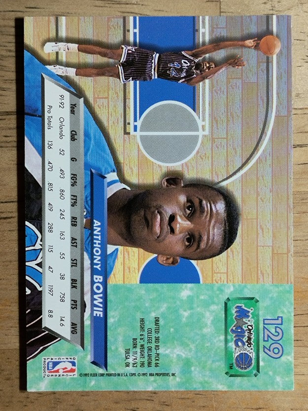 1992-93 Ultra #129 Anthony Bowie