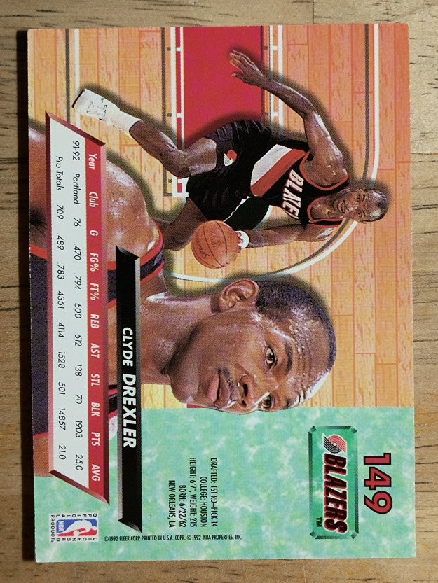 1992-93 Ultra #149 Clyde Drexler