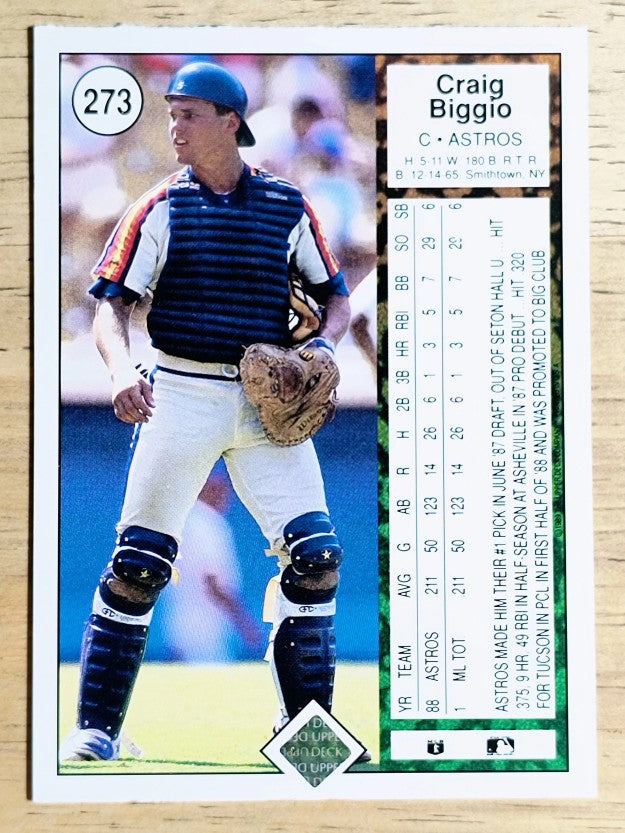 1989 Upper Deck #273 Craig Biggio RC