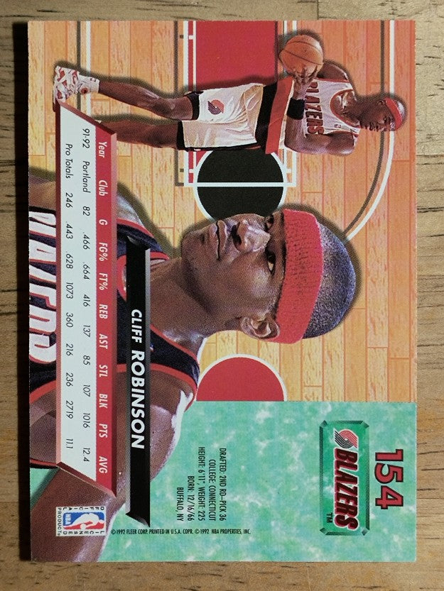 1992-93 Ultra #154 Clifford Robinson
