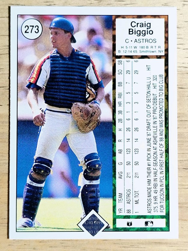 1989 Upper Deck #273 Craig Biggio RC