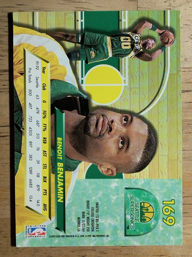 1992-93 Ultra #169 Benoit Benjamin