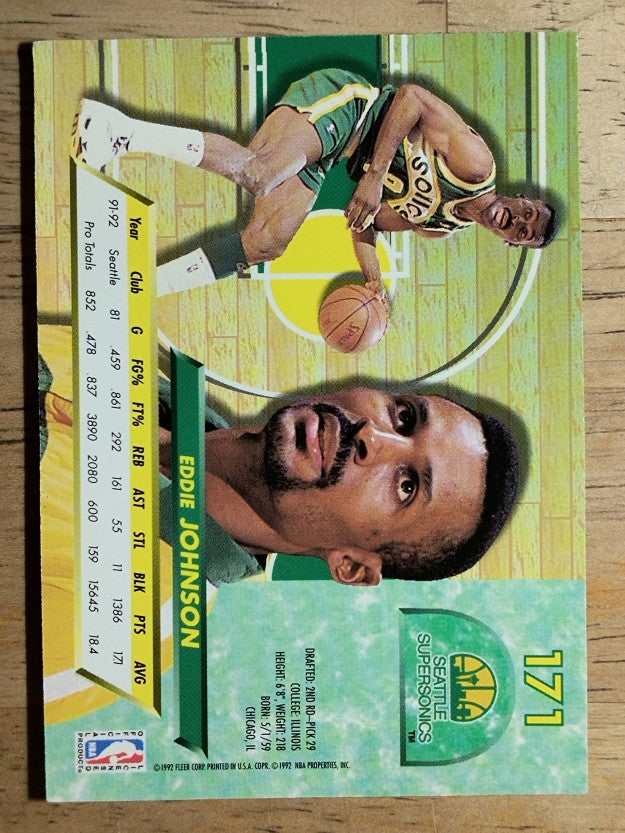 1992-93 Ultra #171 Eddie Johnson