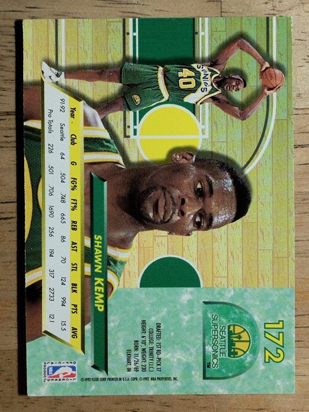 1992-93 Ultra #172 Shawn Kemp