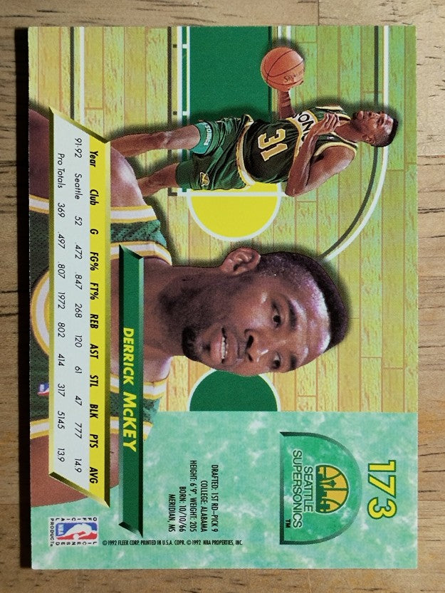 1992-93 Ultra #173 Derrick McKey