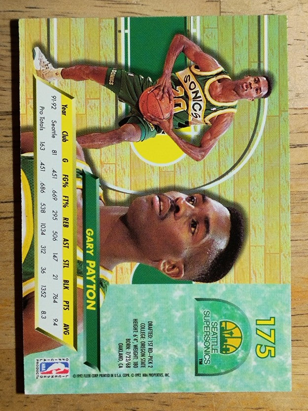 1992-93 Ultra #175 Gary Payton