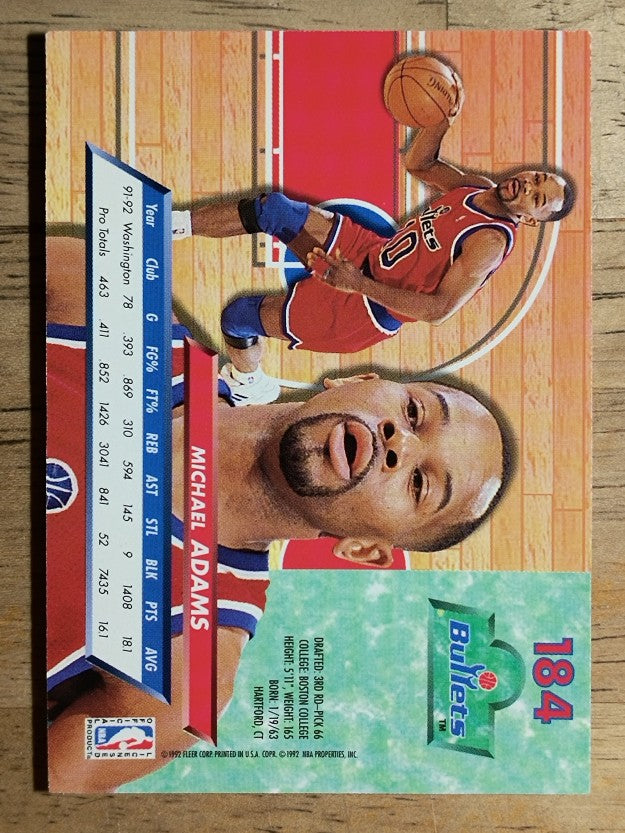 1992-93 Ultra #184 Michael Adams