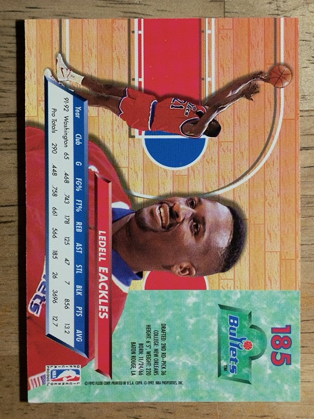 1992-93 Ultra #185 Ledell Eackles