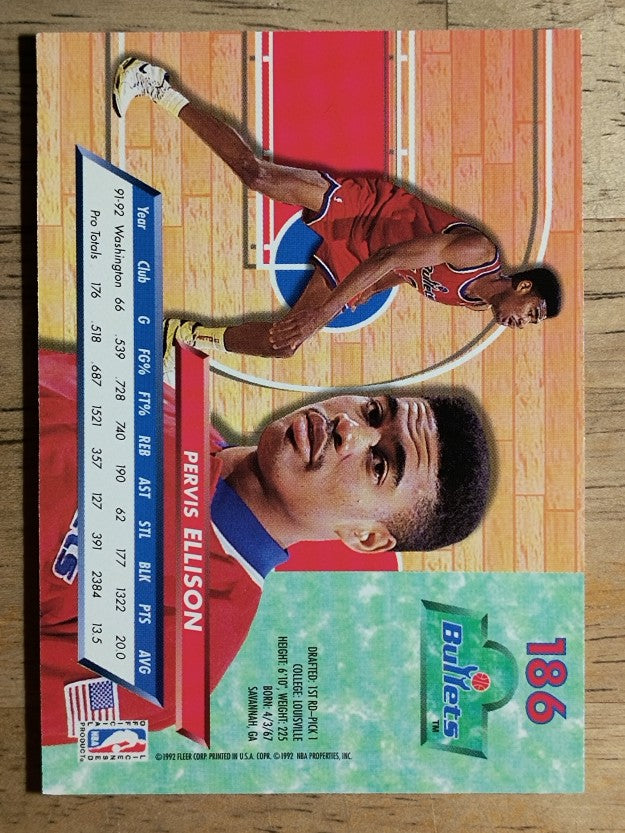 1992-93 Ultra #186 Pervis Ellison