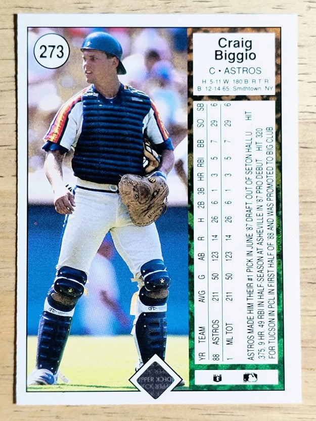 1989 Upper Deck #273 Craig Biggio RC