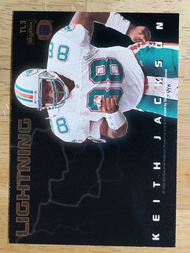 1993 SkyBox Premium Thunder and Lightning #3 Dan Marino/Keith Jackson
