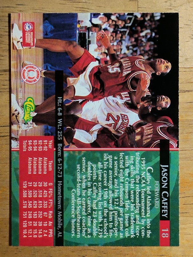 1995 Classic #18 Jason Caffey