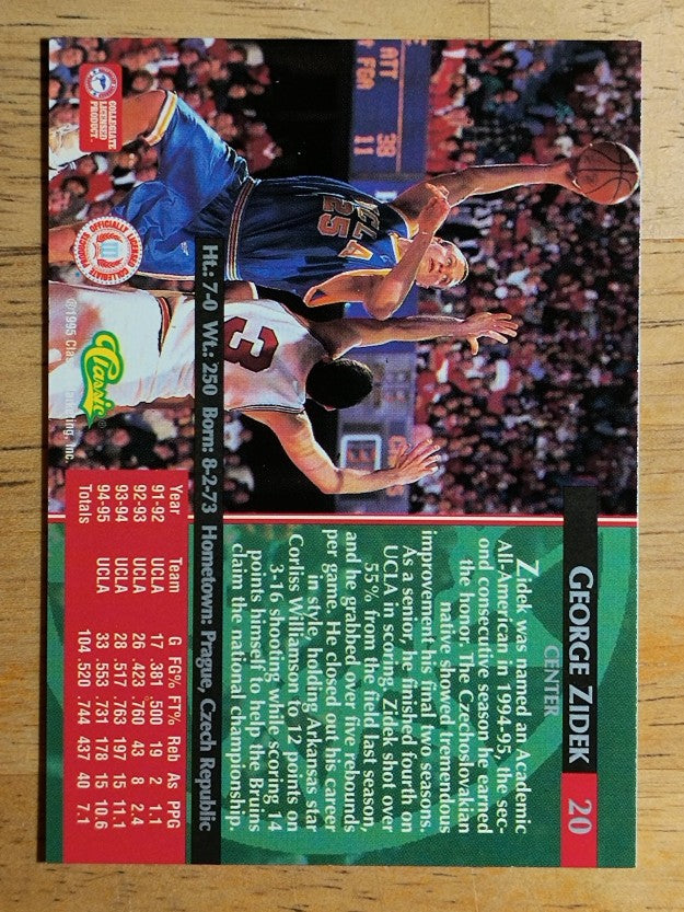 1995 Classic #20 George Zidek