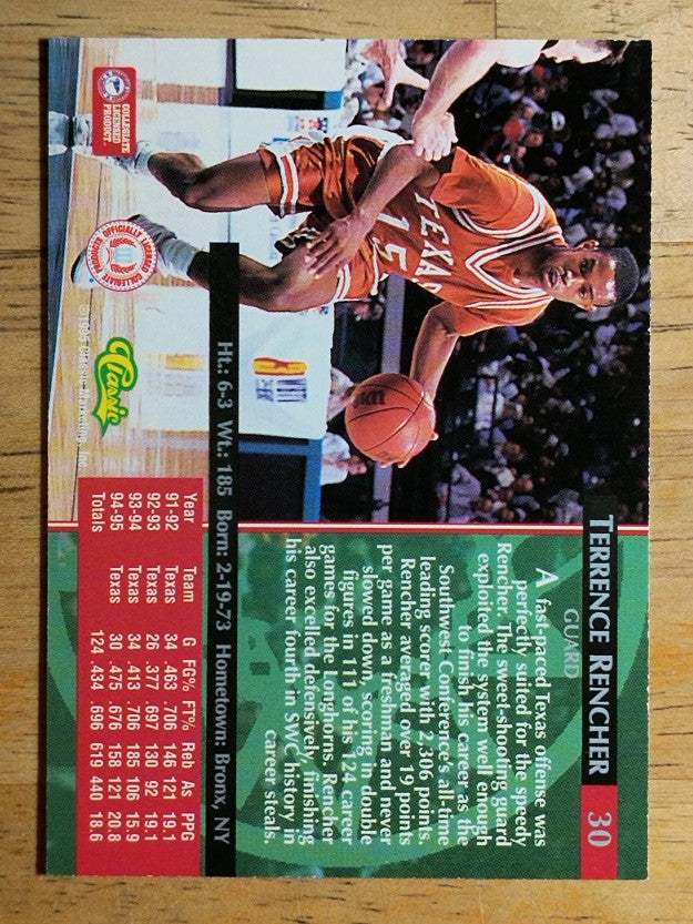 1995 Classic #30 Terrence Rencher