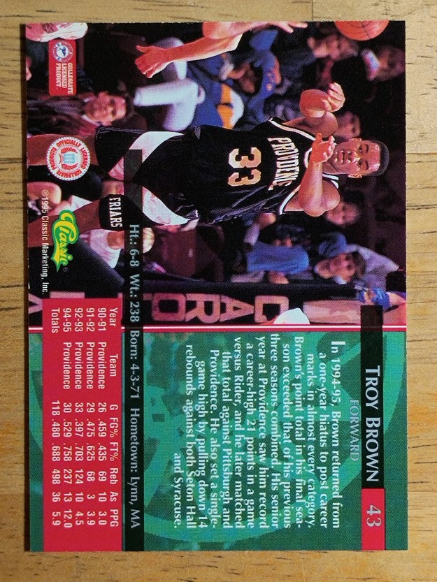 1995 Classic #43 Troy Brown