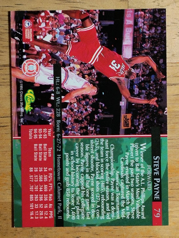 1995 Classic #79 Steve Payne