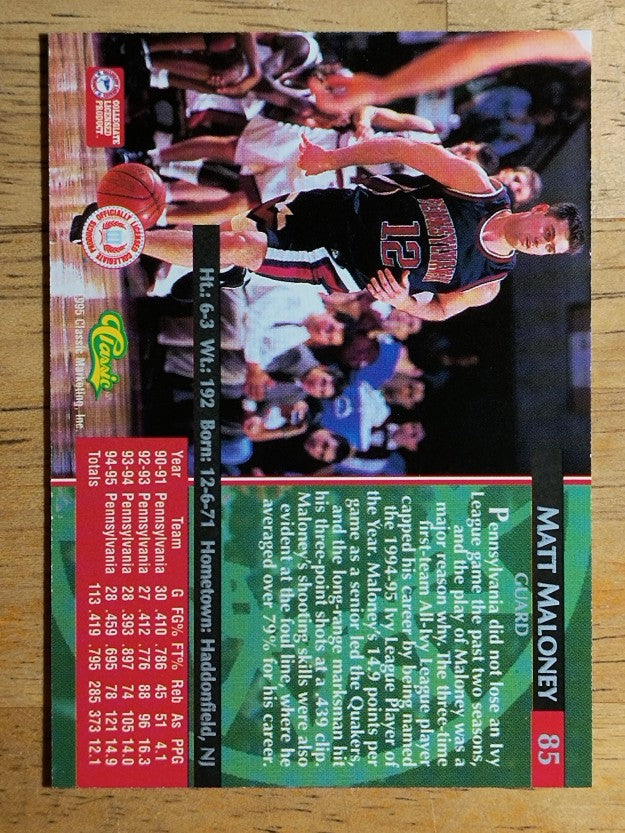 1995 Classic #85 Matt Maloney