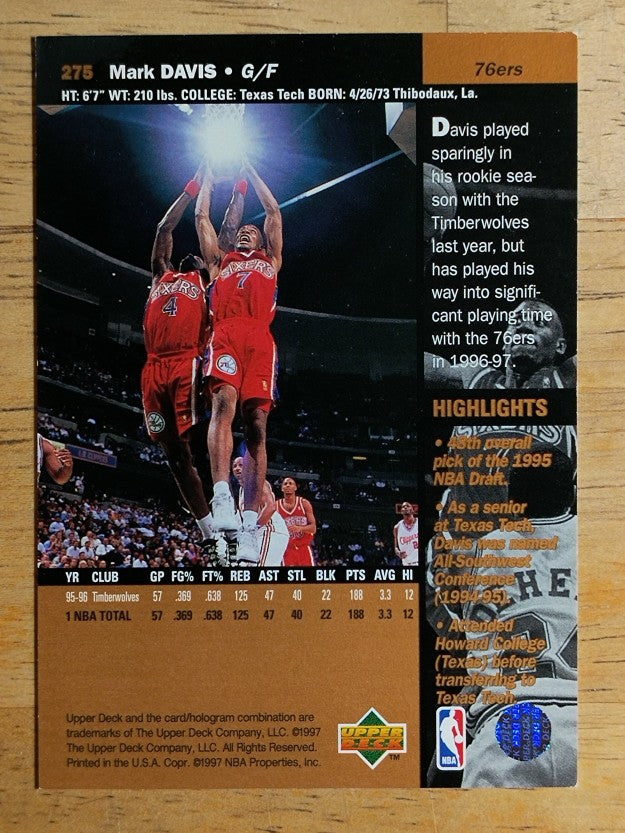 1996-97 Upper Deck #275 Mark Davis