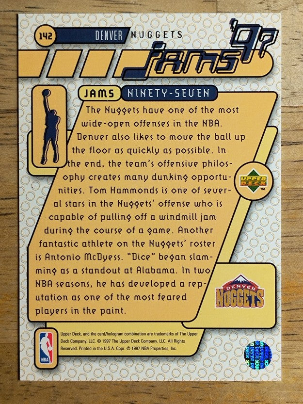 1997-98 Upper Deck #142 Tom Hammonds JAM