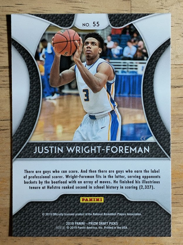 2019-20 Panini Prizm Draft Picks #55 Justin Wright-Foreman