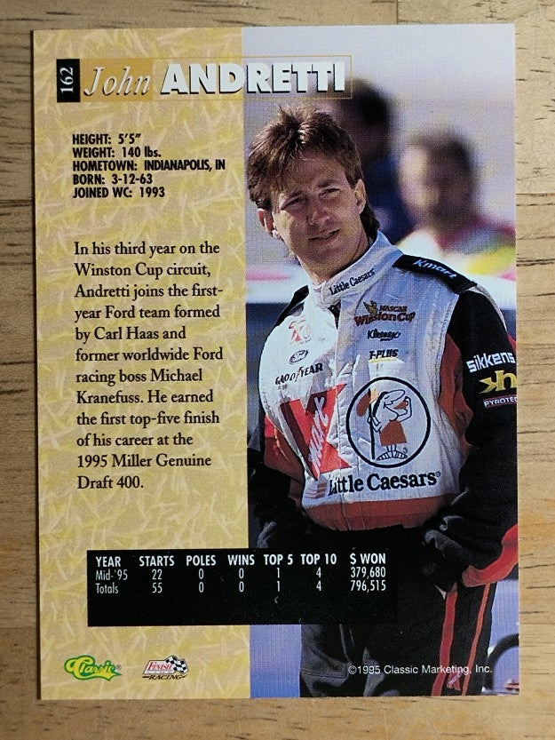 1995 Classic Five Sport #162 John Andretti