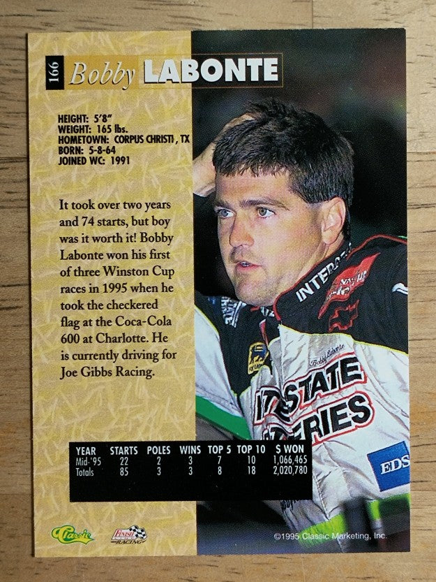 1995 Classic Five Sport #166 Bobby Labonte