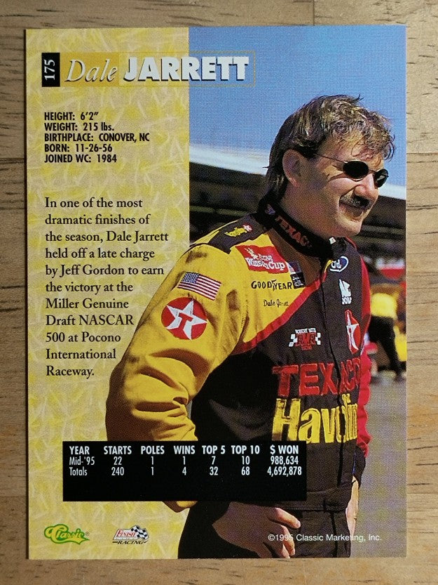 1995 Classic Five Sport #175 Dale Jarrett