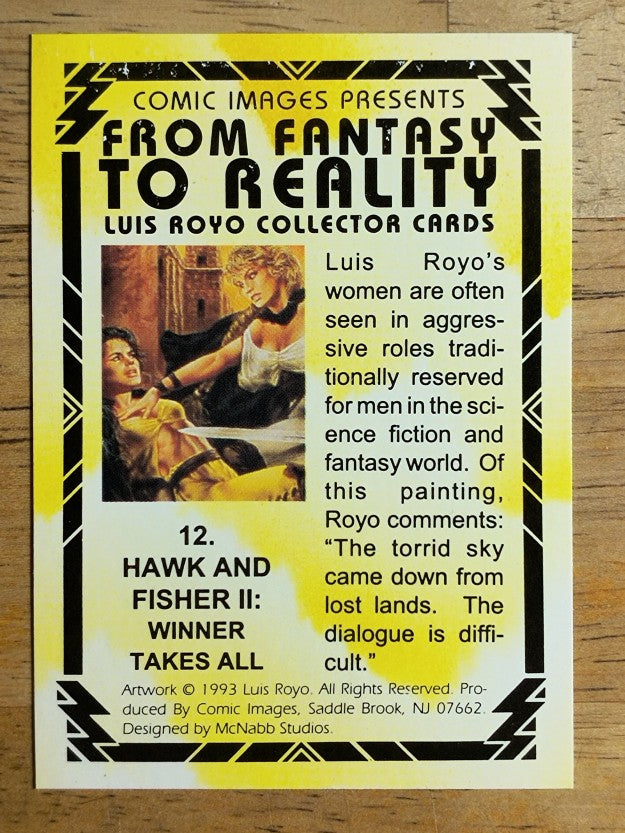 1993 Comic Images From Fantasy to Reality #12 Hawk and Fisher II
