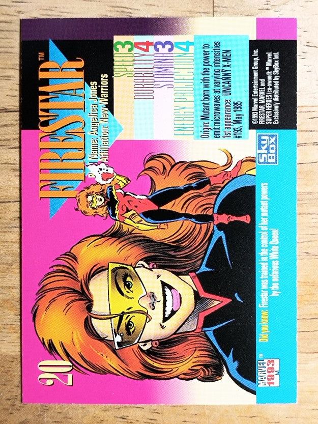 1993 SkyBox Marvel Universe IV #20 Firestar