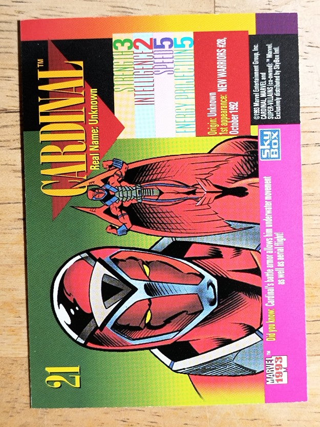 1993 SkyBox Marvel Universe IV #21 Cardinal