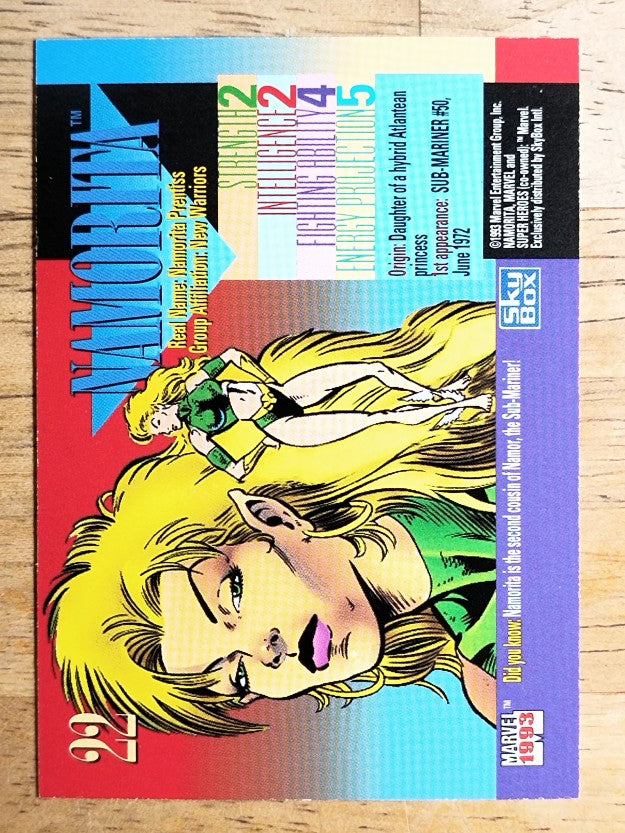1993 SkyBox Marvel Universe IV #22 Namorita