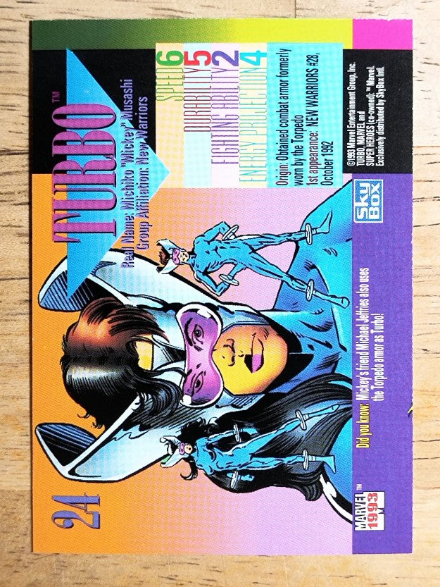 1993 SkyBox Marvel Universe IV #24 Turbo