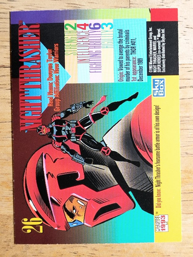 1993 SkyBox Marvel Universe IV #26 Night Thrasher