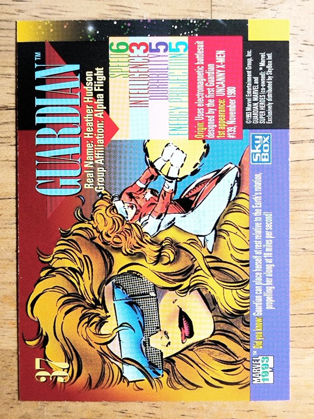 1993 SkyBox Marvel Universe IV #37 Guardian