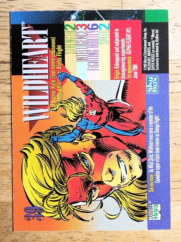 1993 SkyBox Marvel Universe IV #39 Wildheart