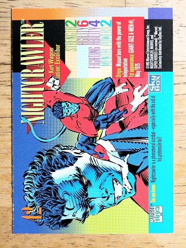 1993 SkyBox Marvel Universe IV #42 Nightcrawler
