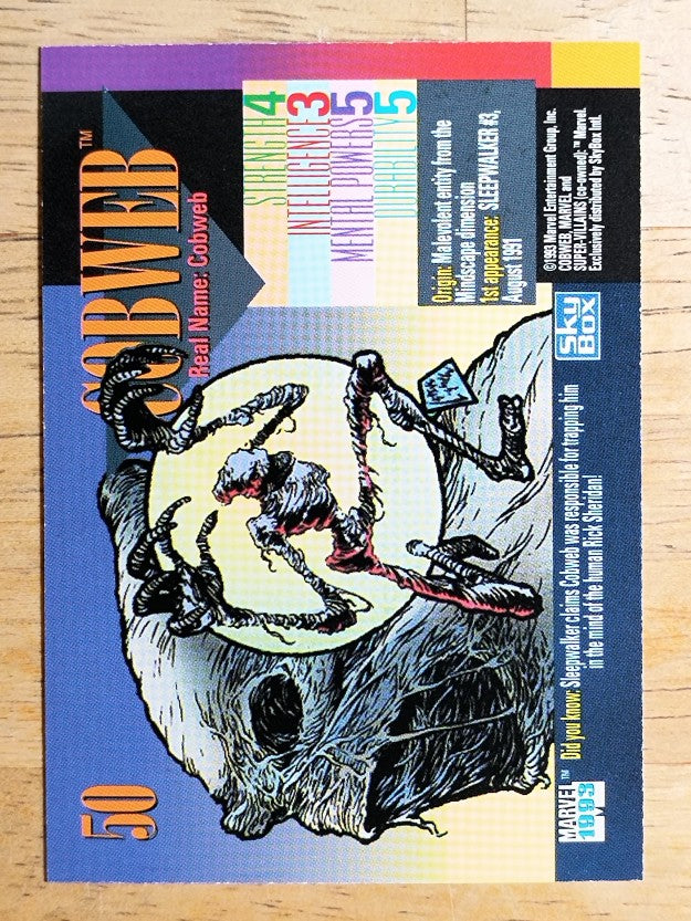 1993 SkyBox Marvel Universe IV #50 Cobweb