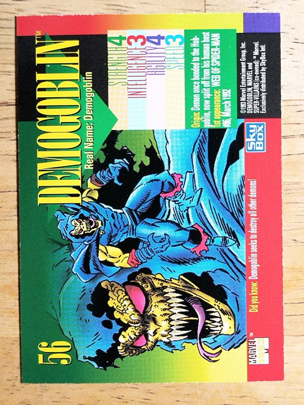 1993 SkyBox Marvel Universe IV #56 Demogoblin
