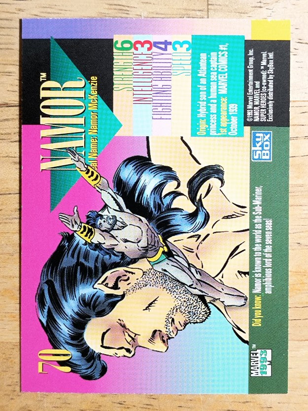 1993 SkyBox Marvel Universe IV #70 Namor