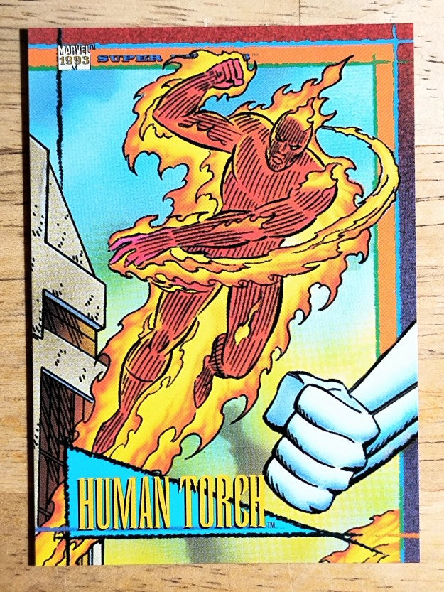 1993 SkyBox Marvel Universe IV #75 Human Torch
