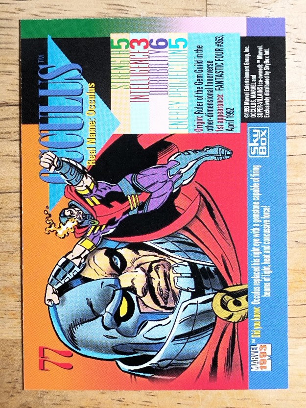 1993 SkyBox Marvel Universe IV #77 Occulus