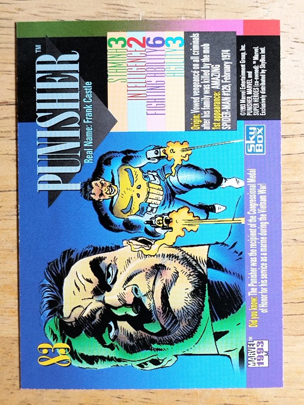 1993 SkyBox Marvel Universe IV #83 Punisher