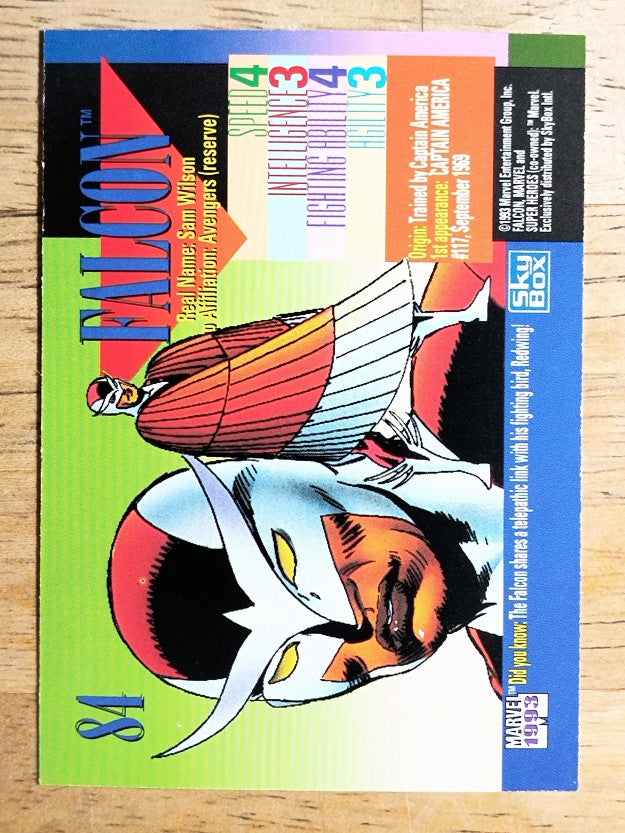 1993 SkyBox Marvel Universe IV #84 Falcon