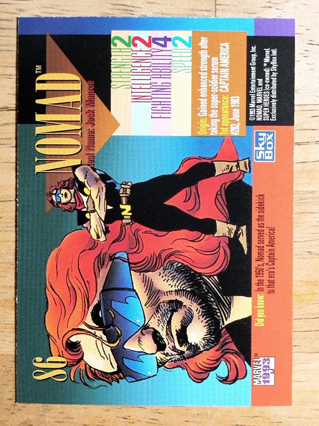 1993 SkyBox Marvel Universe IV #86 Nomad